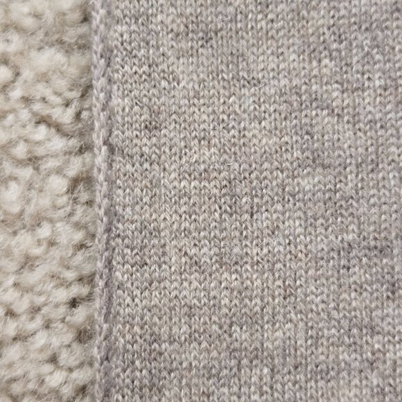 NWOT Cashmere Knit Oblong Scarf Taupe Tan Grey - Picture 8 of 8